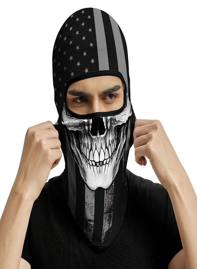 M-YOUNG Skull Face Mask, Balaclava, Neck Gaiter, UV Sun Protection,Motorcycle Ski Scarf Fishing for Men (SI) - Image 2